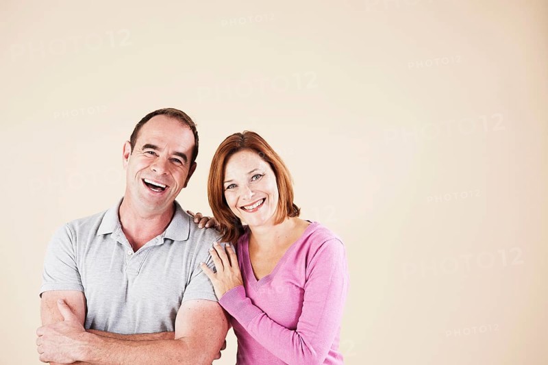 Couple smiling