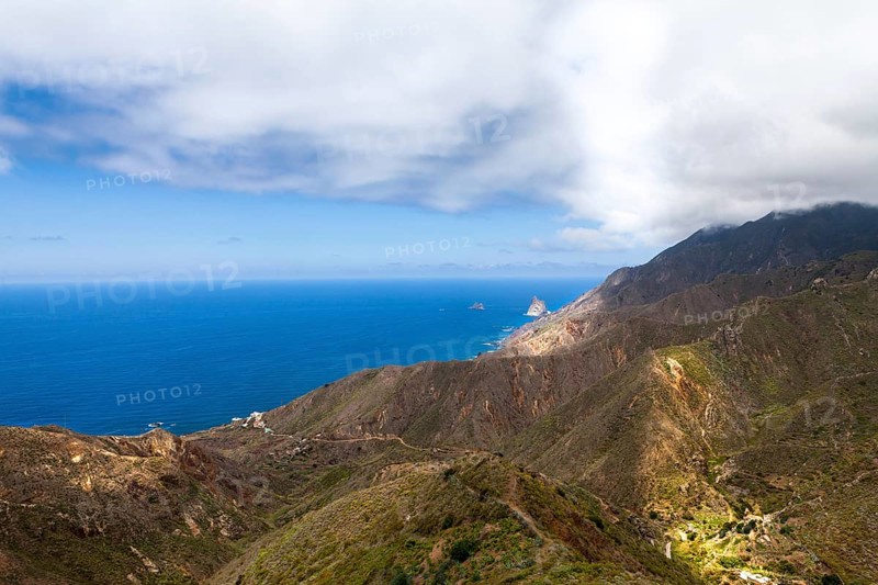 Cliffs in the Anaga Mountains near the village of Taganana