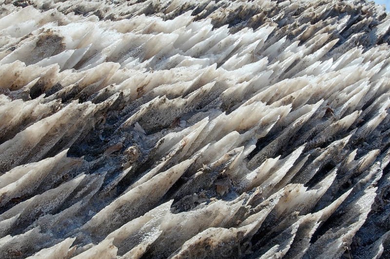 Texture of salt mountain