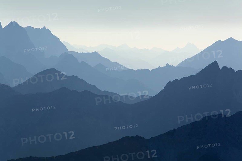 Karwendel Range seen from Hochriss Mountain in Rofan