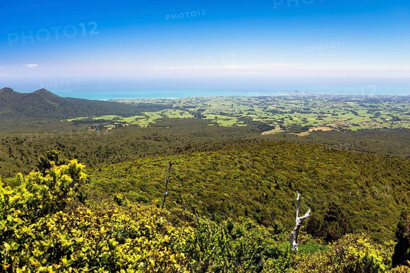View from the Pouakai Hut of New Plymouth