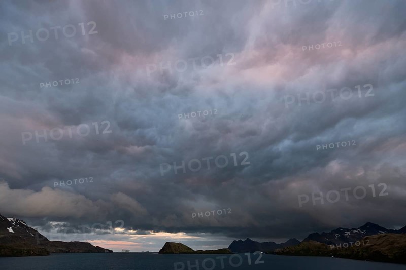 Dramatic clouds at sunset
