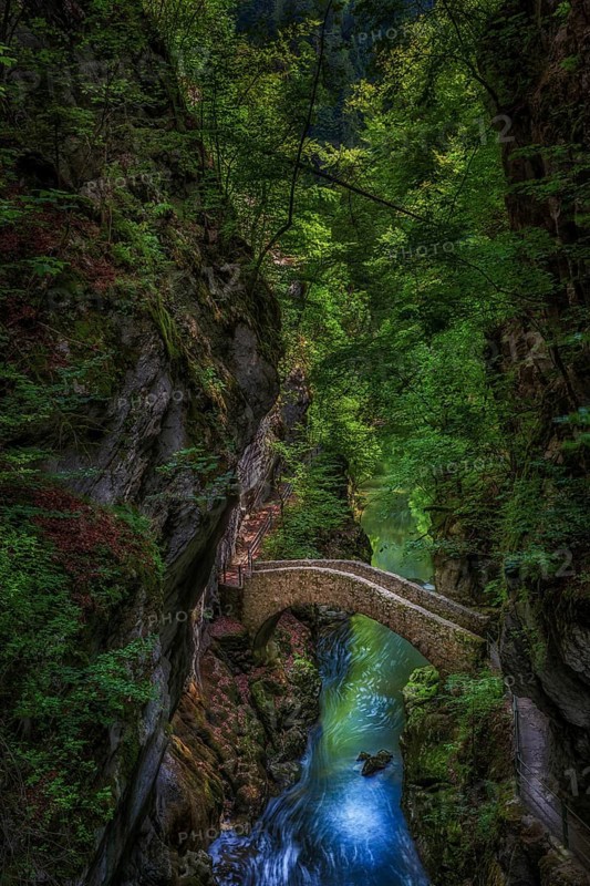 The old stone bridge near Saut de Brot