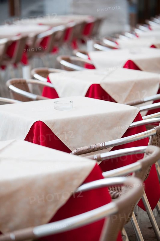 Tables of a cafe in Campo San Stefano