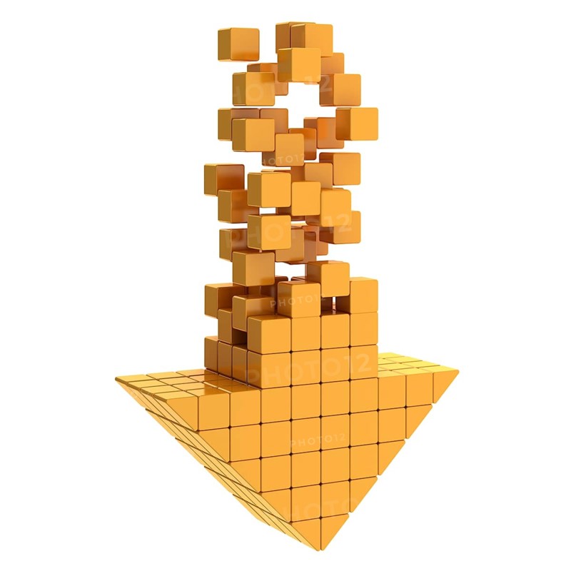 Arrow made of cubes