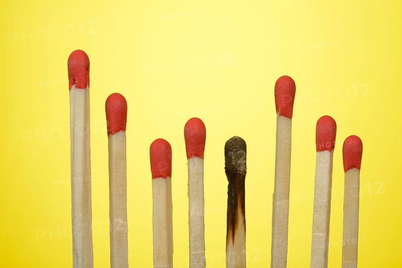 A row of matches