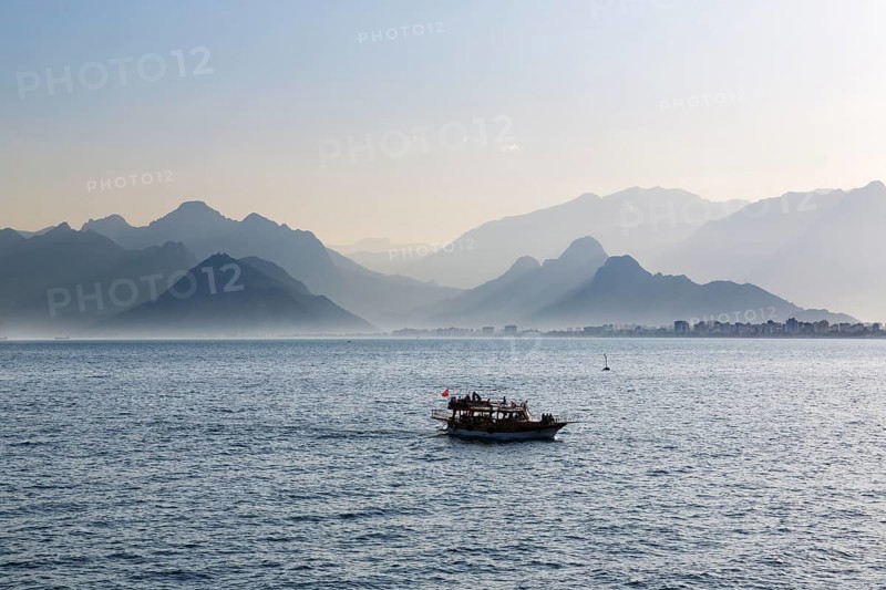 Excursion boat on the sea