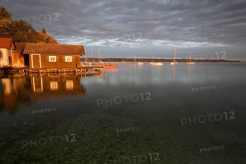 Early autumn morning on Lake Starnberg near Seeshaupt