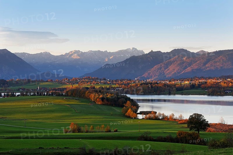 Autumn morning in the foothills of the Alps