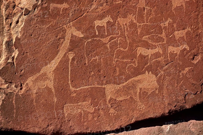 Rock carvings of the San people