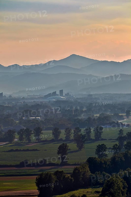 Landscape in the sunset