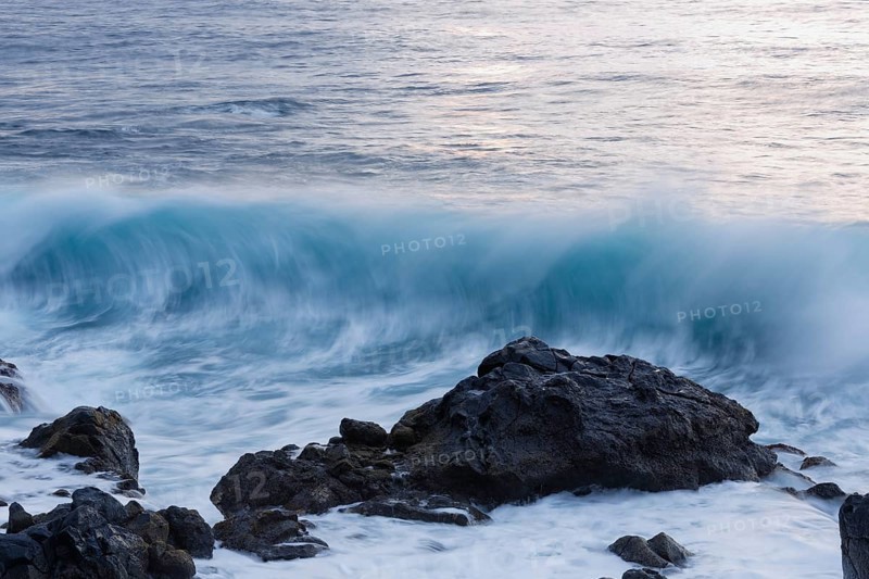 Surf on a rocky coast