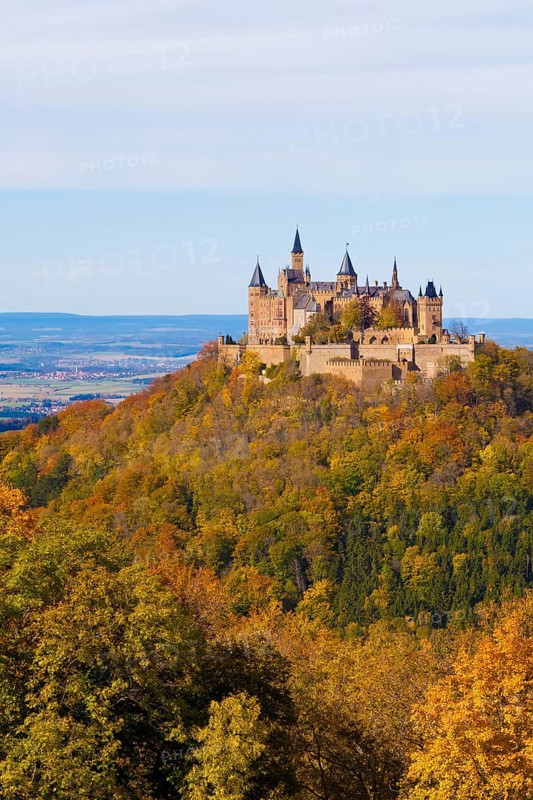 Burg Hohenzollern Castle in autumn