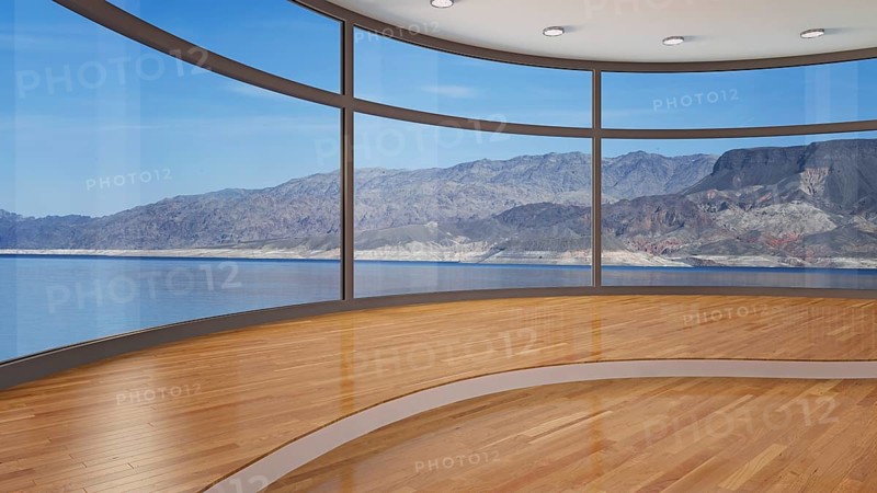 Empty room with a sea view