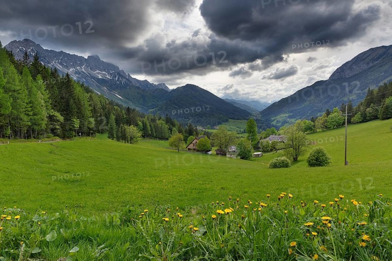 Dramatic clouds over the alpine landscape