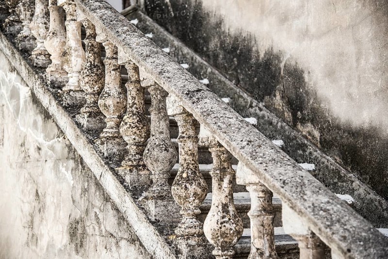 Stairs with a balustrade