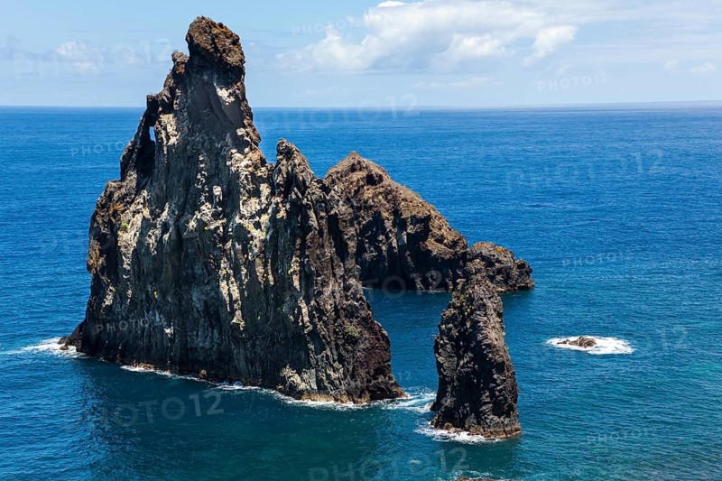 Ilheus da Rib rock formations on the cliff coast of Ribeira da Janela