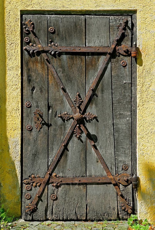 Old portal of the Muehlfeldkirche church