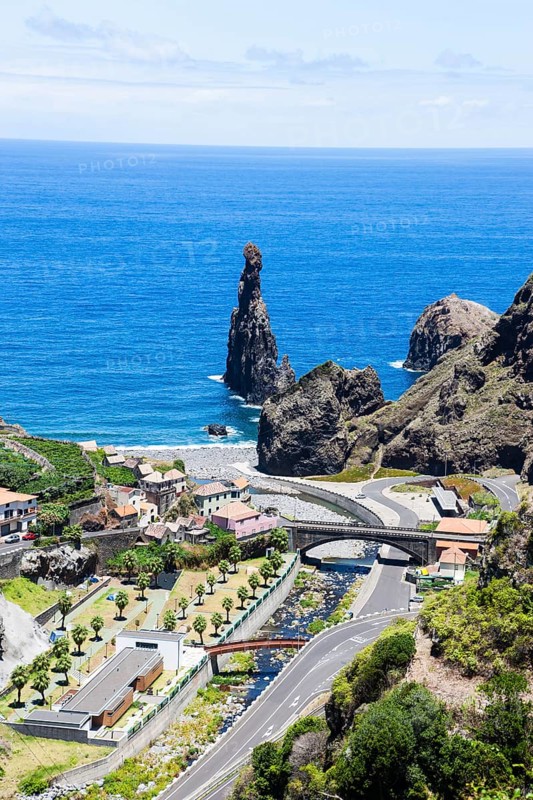Ilheus da Rib rock formations on the cliff coast of Ribeira da Janela