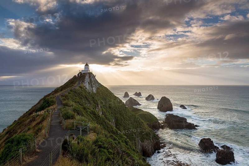 The Lighthouse at Nugget Point at sunrise