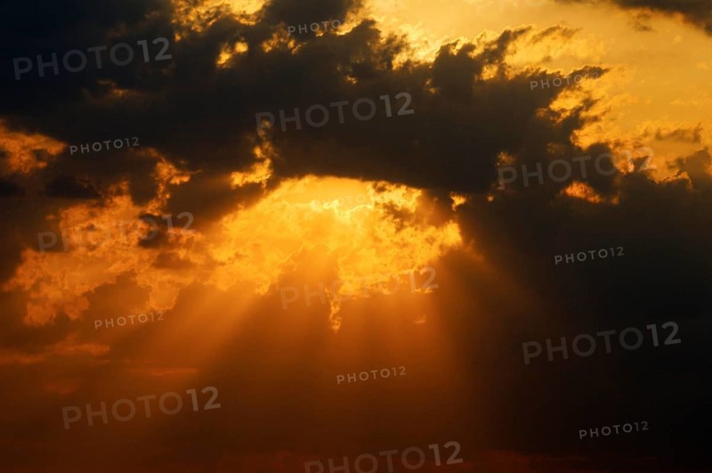 Cloudy sky at sunset