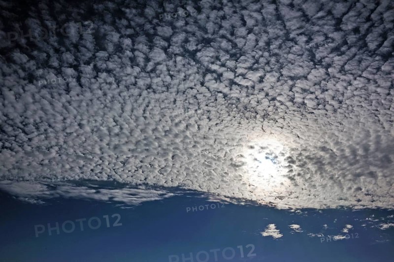 Fluffy clouds or cirrocumulus clouds