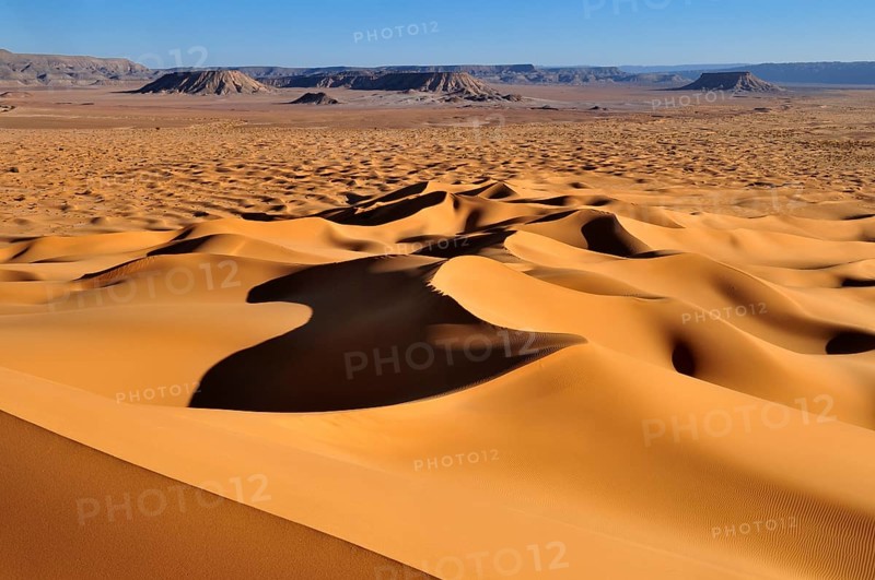 Morning light on sanddunes at Erg Tihoulahoun