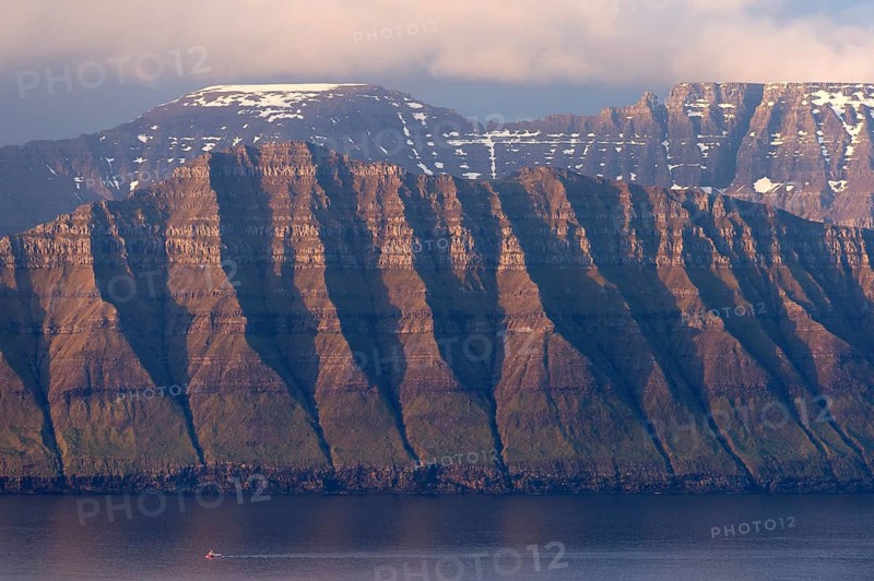 The islands of Kalsoy and Kunoy in the light of the midnight sun