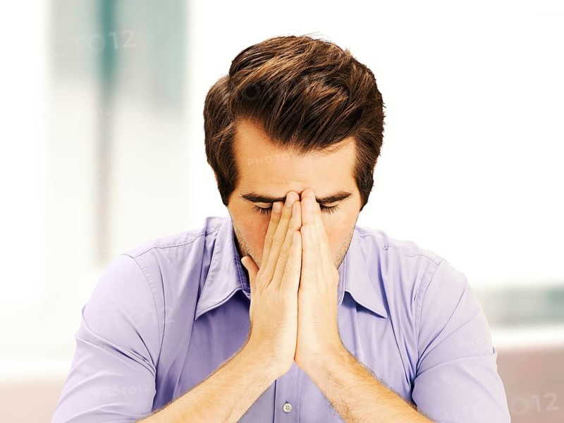 Businessman concentrating