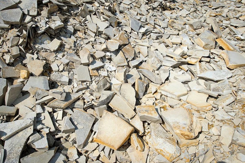 Plattenkalk limestone with inclusions
