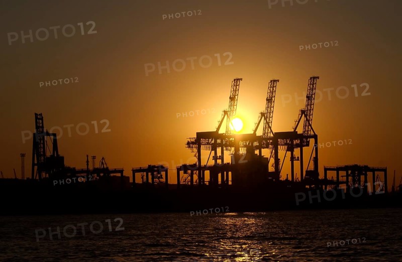 Port of Odessa at sunset