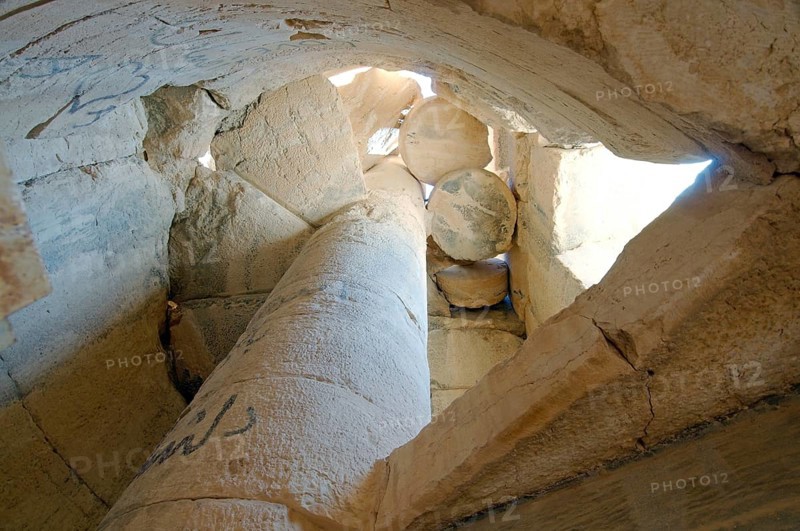A spiral stone staircase in the Temple of Bel in the ancient city of Palmyra