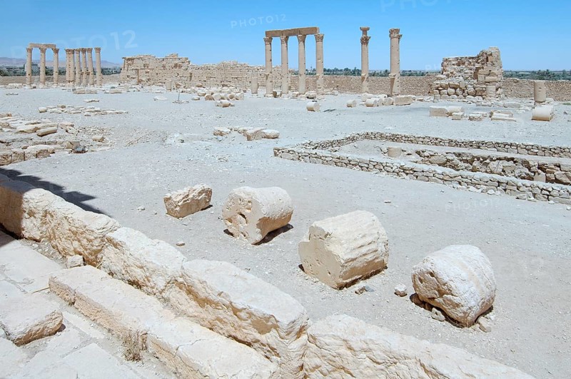 Ruins of the Temple of Bel in the ancient city of Palmyra