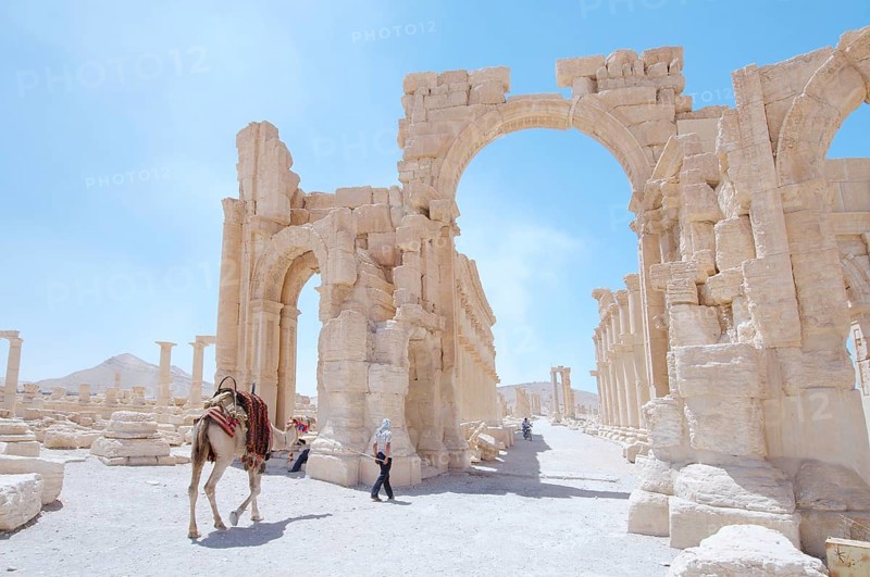 Ruins in the ancient city of Palmyra
