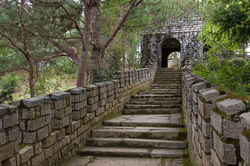 Replica of the Great Wall of China at the Doi Mong Mo theme park
