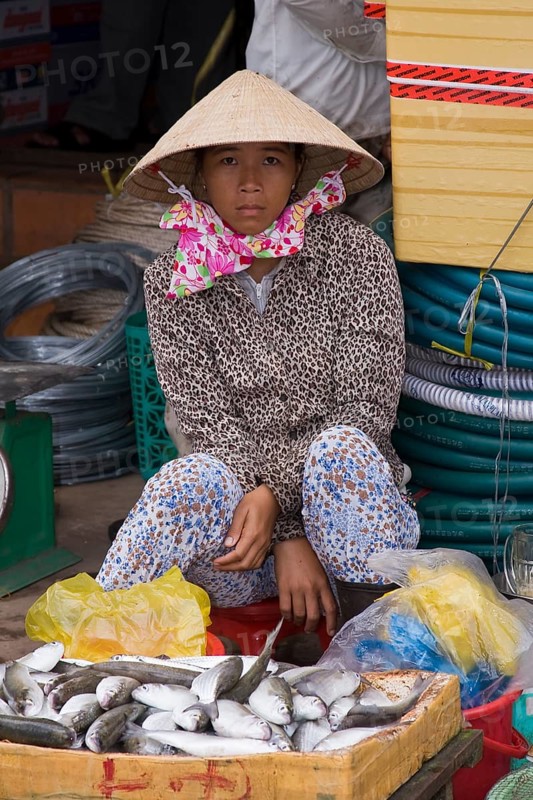 Fish seller in the market