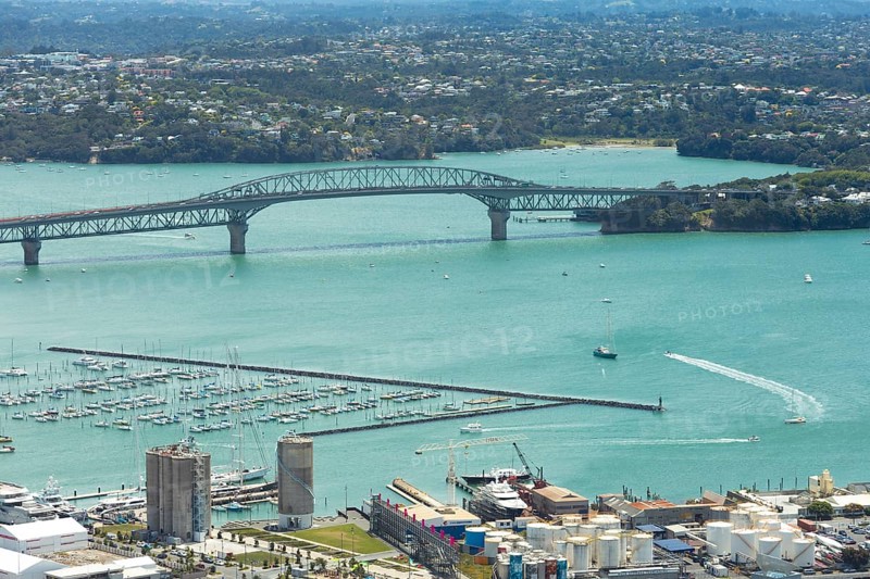 View from Skytower towards the Harbour Bridge