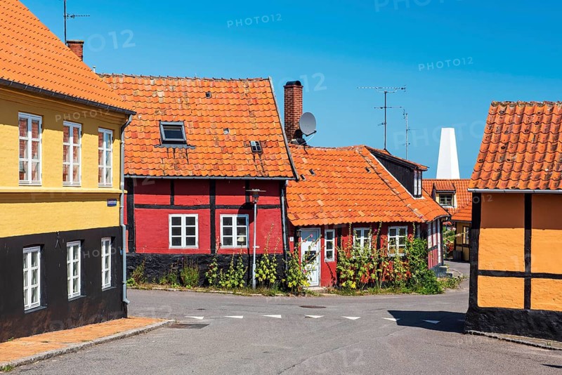 Half-timbered houses in Allinge