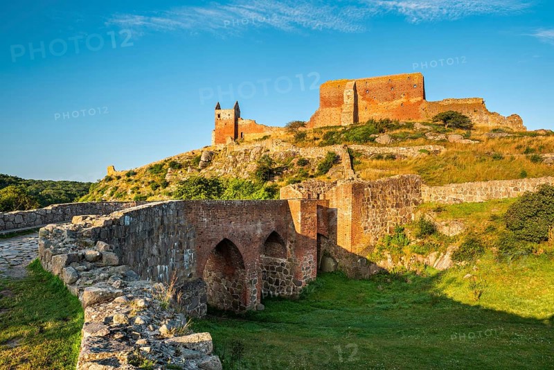 Castle ruin Hammershus in the morning light