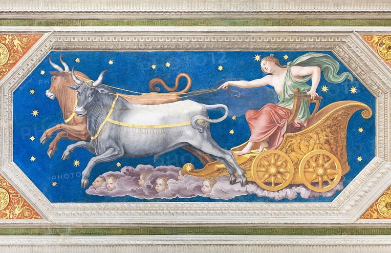 The nymph Callisto on Jupiter's chariot