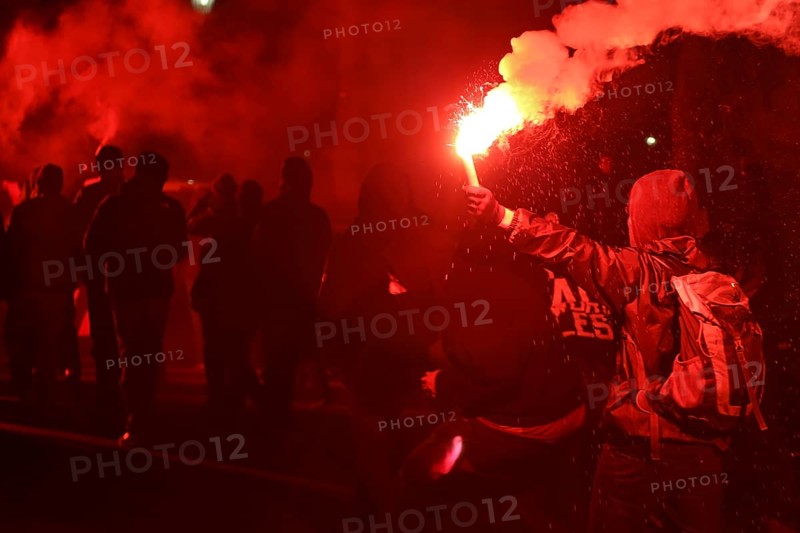 Riots by leftist radicals during a demonstration against the International Police Congress in Berlin-Kreuzberg