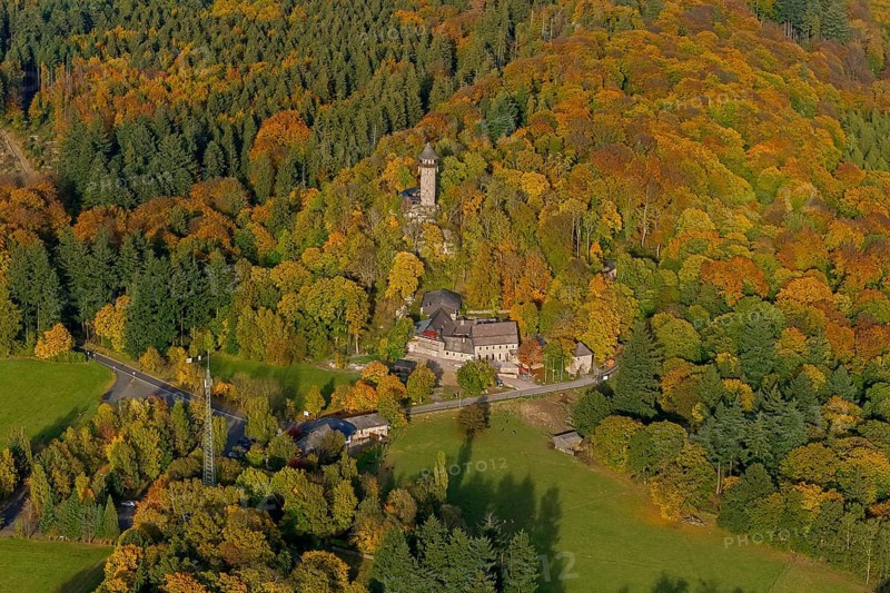 Wildenburg castle ruins in the Idar Forest low mountain range