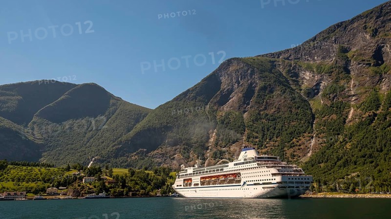 Ferry Columbus in the fjord
