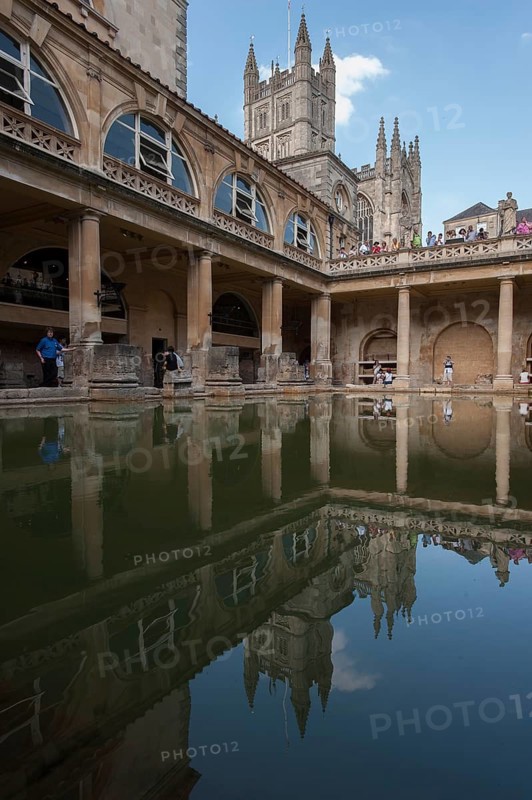 Roman baths in front of Bath Abbey