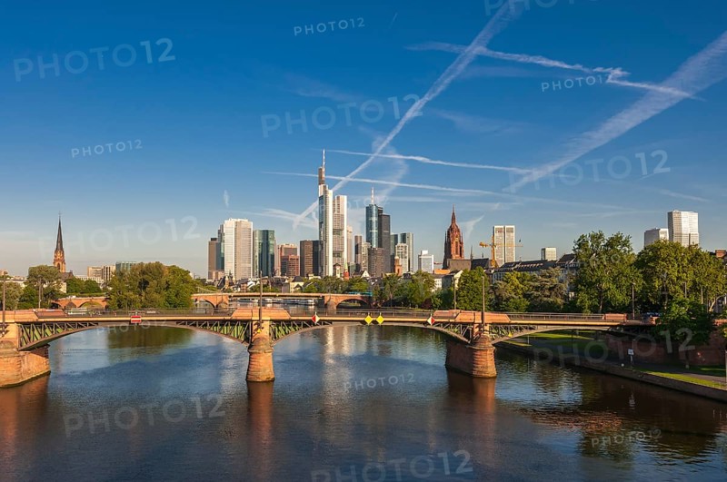 Frankfurt skyline in the morning light
