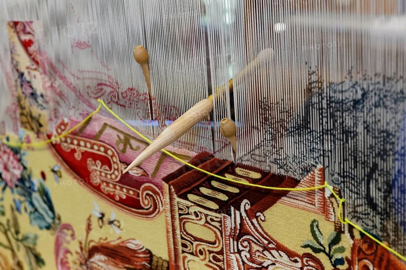 Tapestry in the workshop
