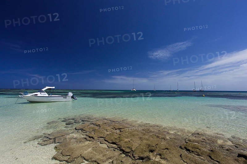 Coast of the South Seas island of Amedee with a view towards the largest lagoon in the world