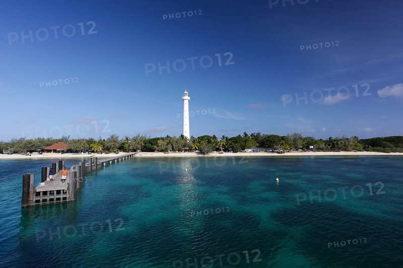 Amedee Island in the South Seas with the lighthouse of Ilot Amedee or Le Phare Amedee