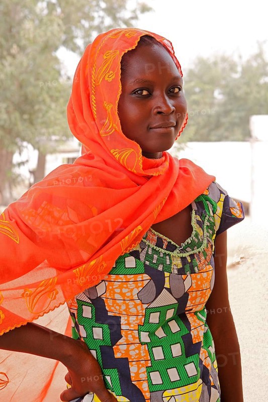 Woman wearing a headscarf