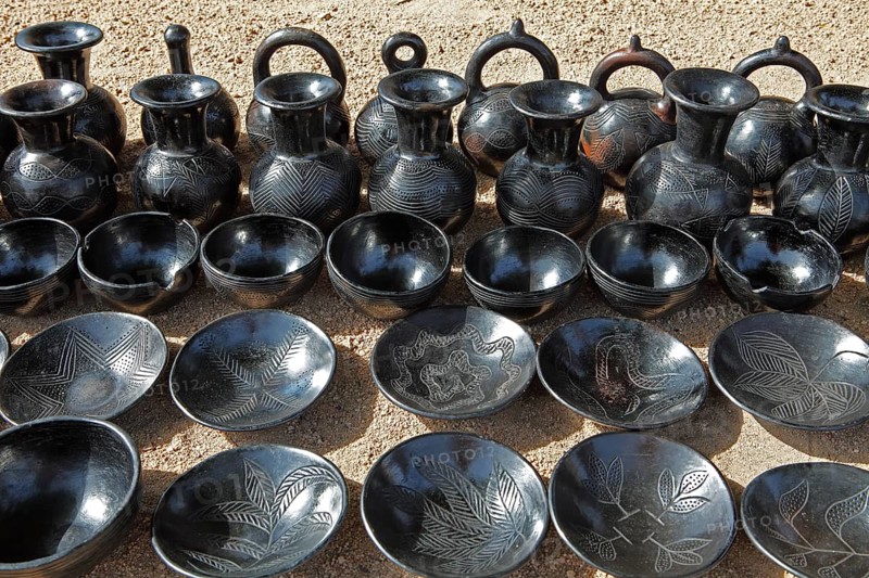 Smoked pottery from clay